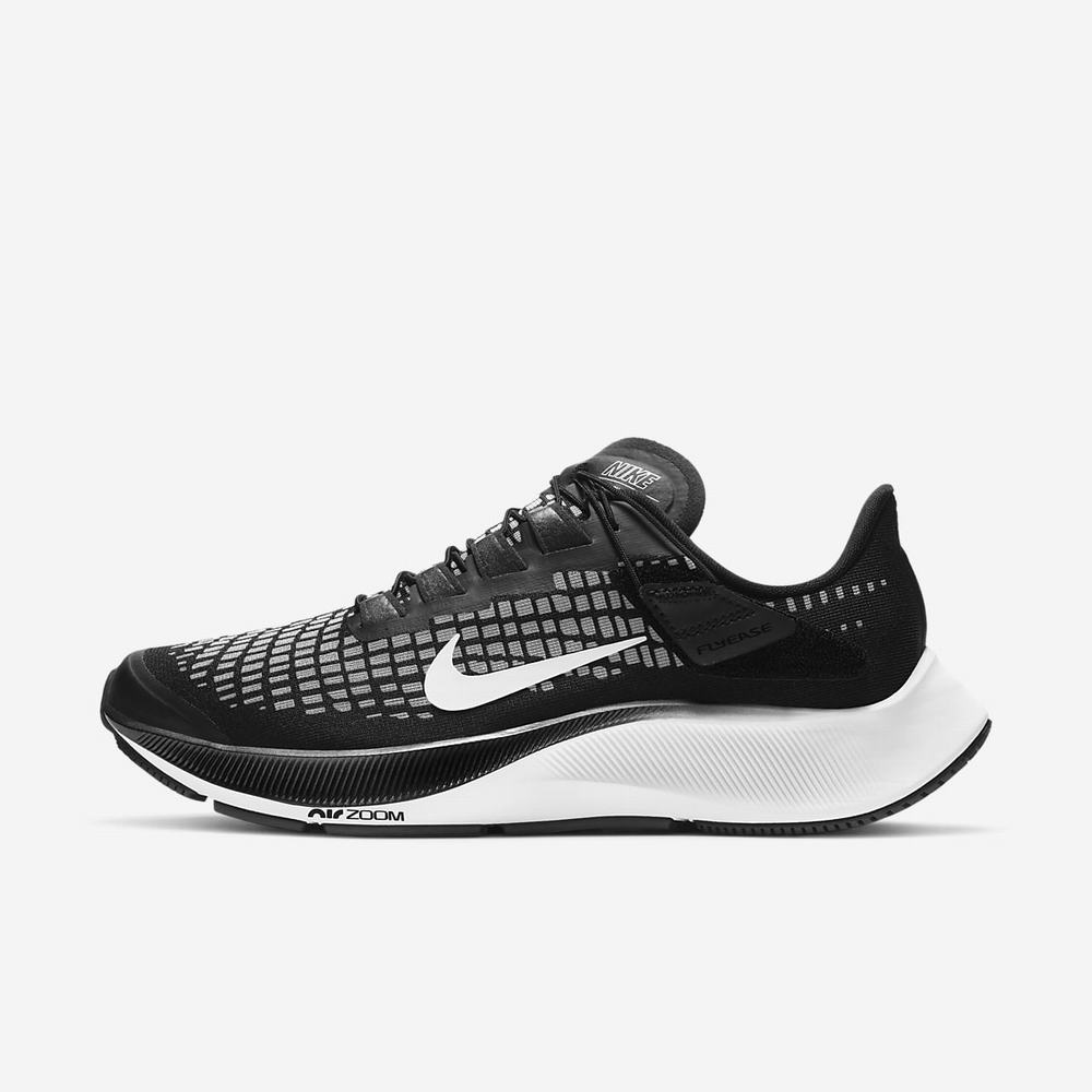 Chaussure De Running Nike Air Zoom Pegasus 37 FlyEase Noir 0579-318 Black/Smoke Grey/White Femme | LBJ-03866869